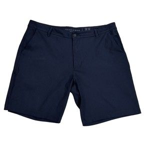 7 Diamonds Infinity Chino Shorts Mens Size 36 Inseam 9" Navy Blue Stretch Golf